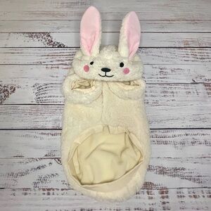 Adorable Bunny Hooded Dog Costume- Cream and Pink